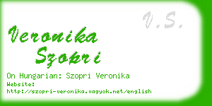 veronika szopri business card